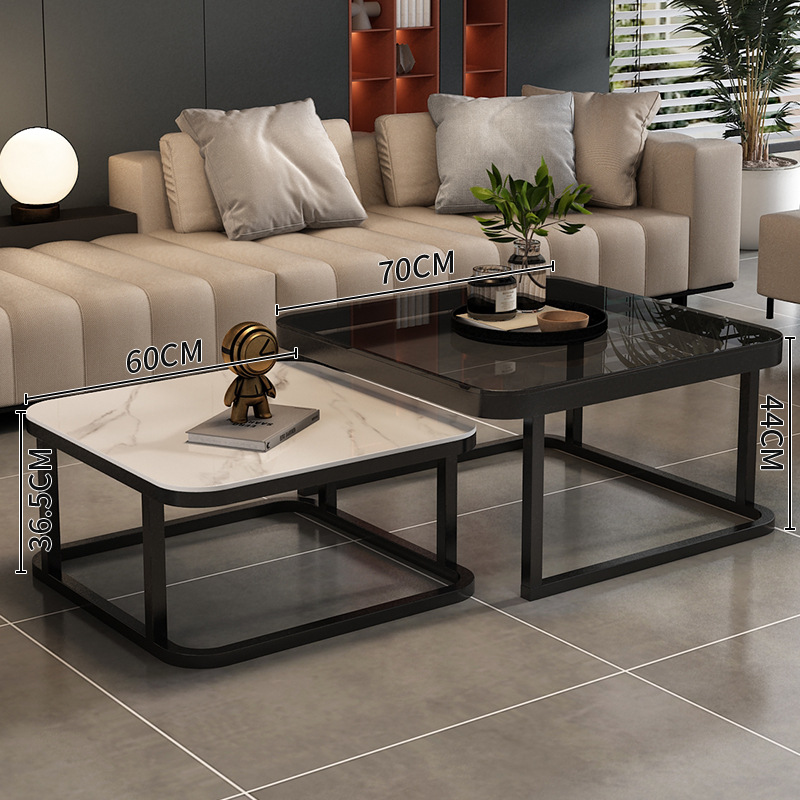 Mesa de centro personalizada, sala de estar de celebridades de Internet, hogar 2024, nueva mesa de té de apartamento pequeño, minimalista, ligera, lujosa, alta gama, simple