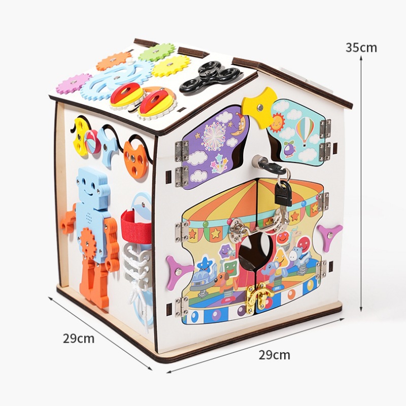 Robot de educación temprana ocupado Casa Montessori DIY ayudas de enseñanza multi-diversión jugar juguetes educativos para niños
