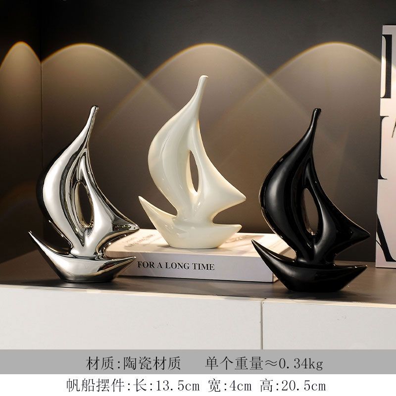 Fengshengshui barco decoración del hogar pasillo decoración salón TV gabinete artesanía inauguración de la casa regalo de alta gama al por mayor