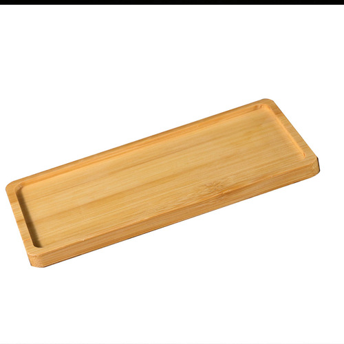 Gardening succulent flower pots, bamboo trays, cross-border export potted plant bottom trays, creative micro-landscape bamboo wood base waterproof trays