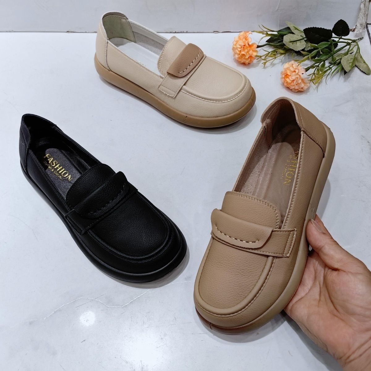 2026 nuevo estilo británico ultra suave antideslizante zapatos Lefour suela suave zapatos de cuatro estaciones zapatos de mujer zapatos de mujer