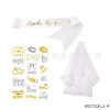 Golden straps for bride contains rose, glasses, tattoo stickers, set