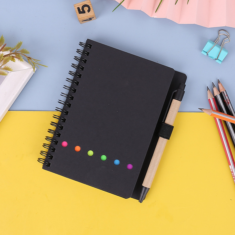 Cuaderno Creativo con Notas Adhesivas de Papel Kraft para Publicidad Transfronteriza, Combinación de Etiquetas Adhesivas e Índice