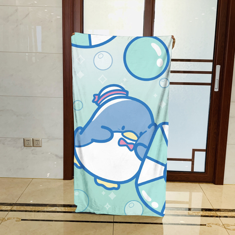 swimming pool swimming ring series hanton sam penguin parchal dog bath towel couple towel beach towel absorbent towel