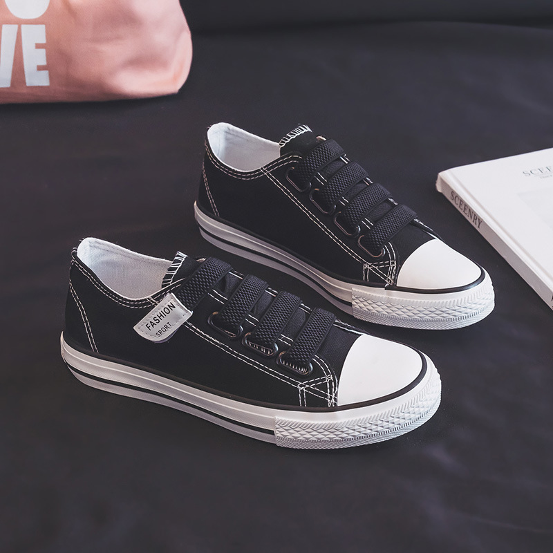 2023 nuevos zapatos de lona de estudiante de velcro zapatos de mujer slip-on mocasines sin encaje todo partido zapatillas de deporte casuales mujeres image 9