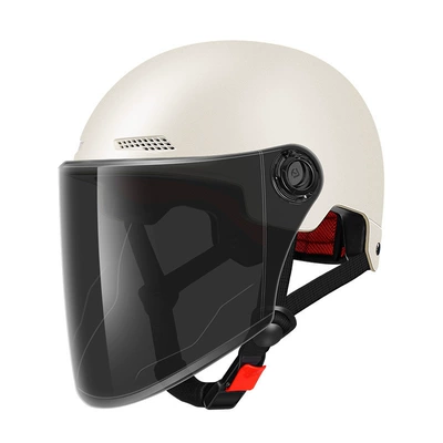 Vehicle Helmets, Adult Helmets, Summer — Motorcycle Safety Supplies - off-white-brown-long