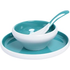 5YA1密胺飯店擺台餐具火鍋店四件套10個裝商用仿瓷酒店碗碟碗勺杯