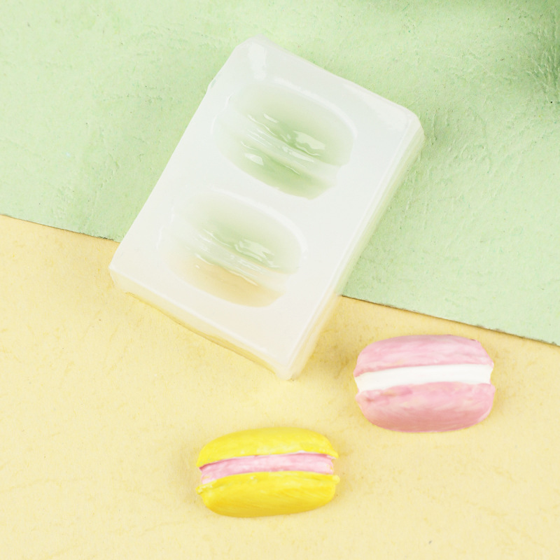 Nueva DIY hornear decoración medio macaron chocolate molde de cristal hecho a mano aromaterapia vela Silicona