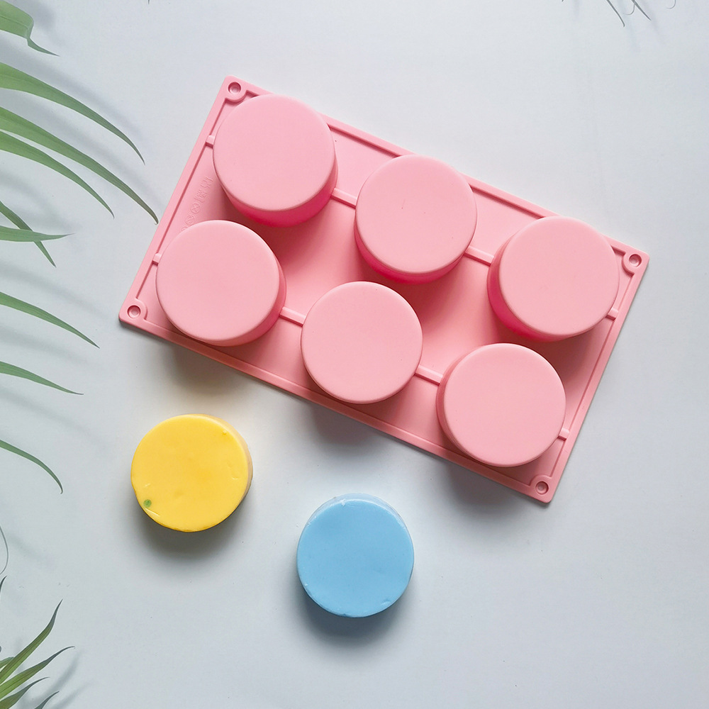 6 cilindros grandes 42 molde de silicona pastel helado pudín molde de postre jabón utensilios de cocción