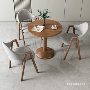Light Luxury Dining Table and Chair Combination Small Apartment Milk Tea Shop Cafe Apartment Hotel Balcony Leisure Reception Small Square Table