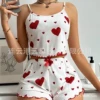 White with red heart