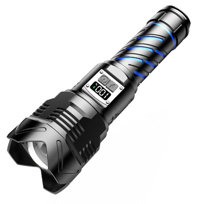 Douyin popular fuerte luz Super brillante recargable larga resistencia linterna zoom al aire libre portátil multi-función táctica láser blanco