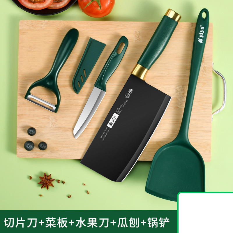 Kit de acero inoxidable 2 en 1 cuchillo de cocina cuchillo de cocina doméstico super rápido afilado tablero de corte cuchillo de cocina sin tablero de cocina