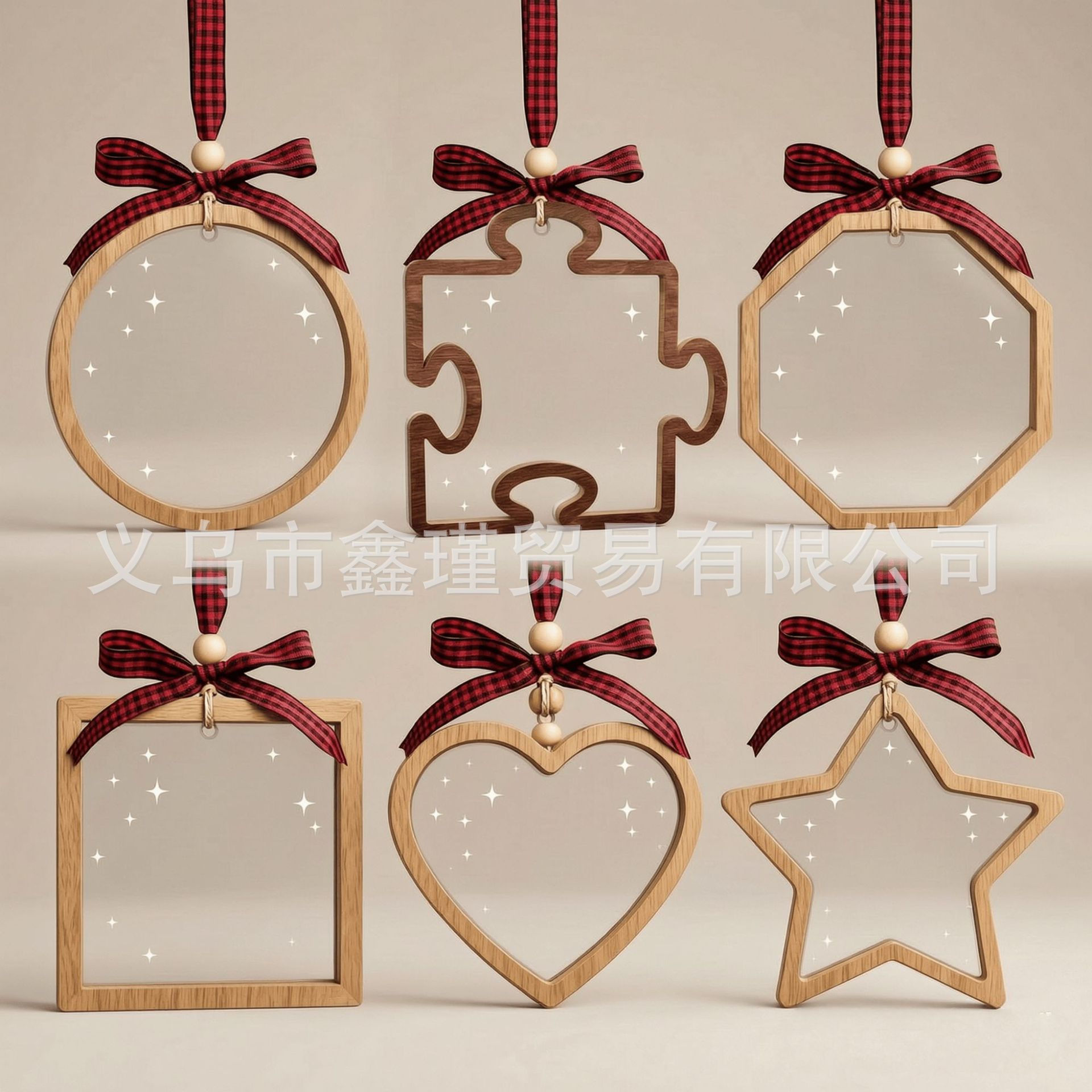 Transfronterizo Amazon2026 nuevos colgantes de madera acrílico escena decoración creativa de Navidad Halloween