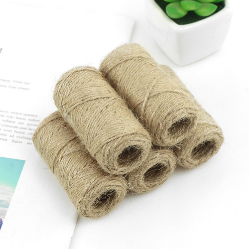 Wholesale hemp rope small reel 30 meters/roll hemp rope manufacturer direct supply 2mm DIY jute rope fine hemp rope