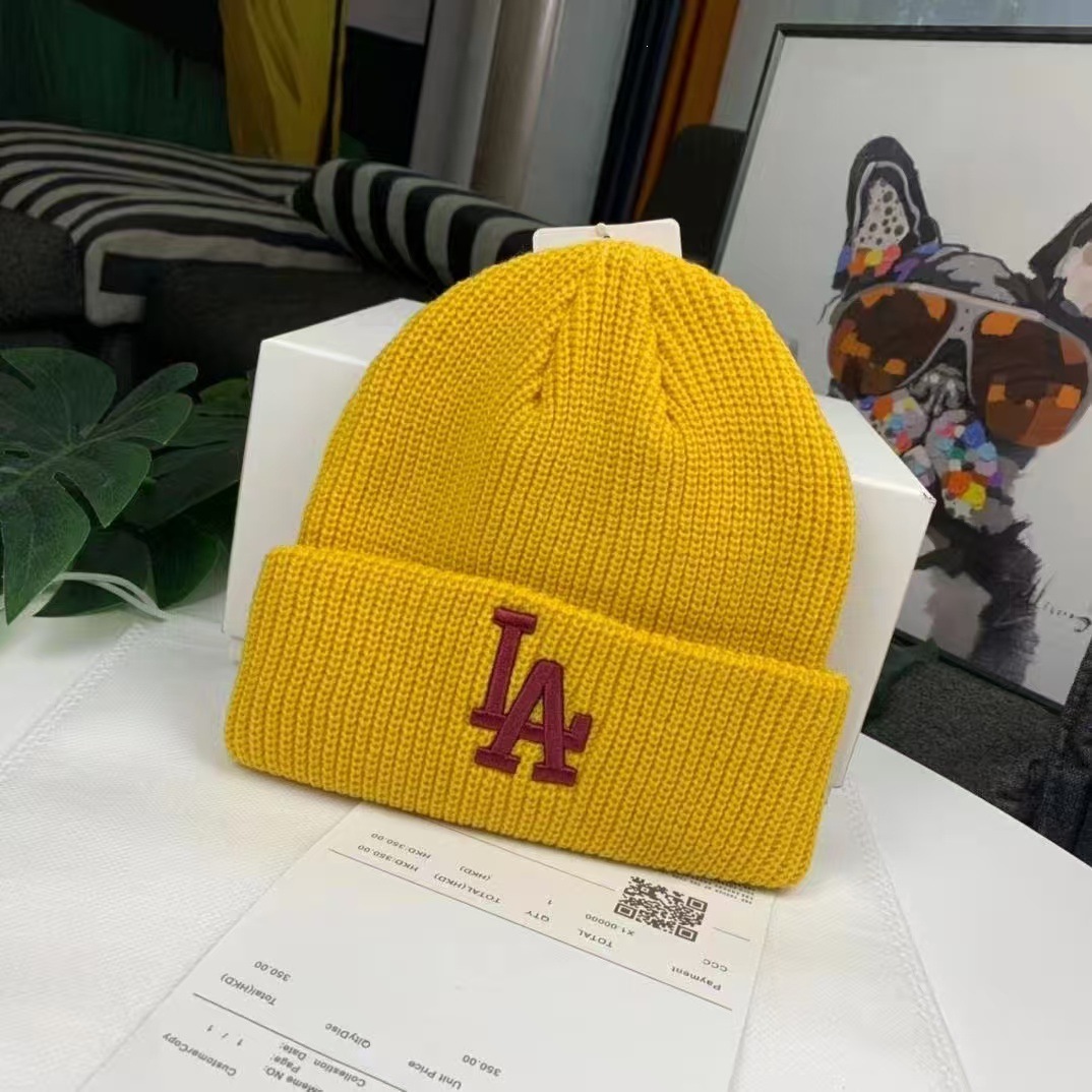 New Era LA Dodgers Beanie Yellow