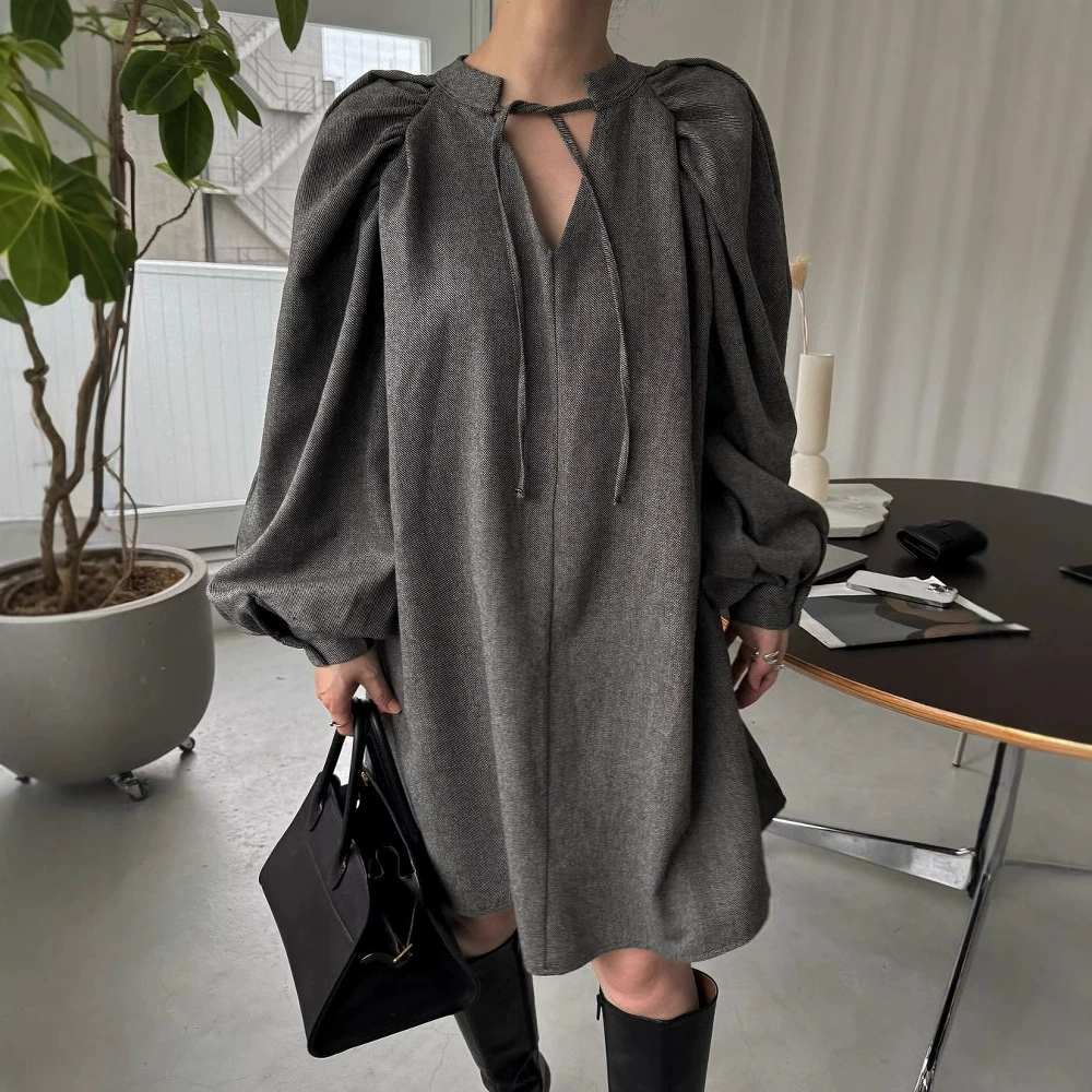 Сухой журавль весенний и летний темперамент простой и модный профиль уменьшенное возрастное платье свободная тонкая повседневная юбка средней и длинной