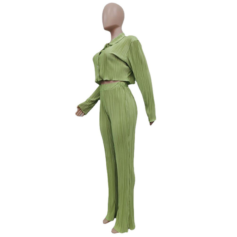 Title 10, Womens Glossy Solid Color Shirt Collar Set, a ...