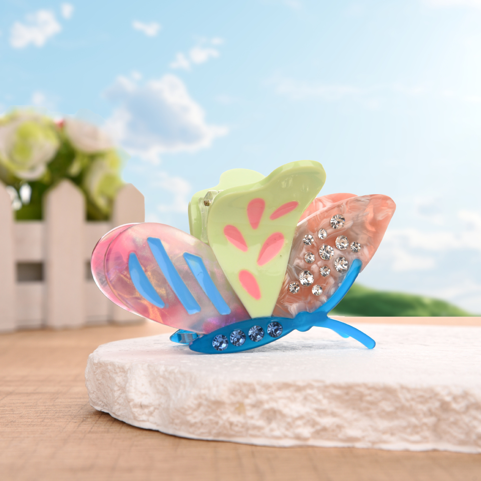 50g Weight Hair Claws Hair Accessories Type 1 Piece Quantity Holiday, Daily Occasion Acetic acid sheets Material Butterfly Pattern Women's Gender Sweet, Simple Style Style Women's Sweet Simple Style Butterfly Acetic Acid Sheets Hair Claws 2