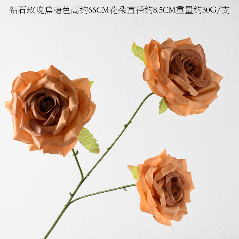 Flores artificiales Naranja Naranja Tema Boda Decoración de bodas Guía de ruta Arreglos florales Materiales de flores falsas Decoración del hogar