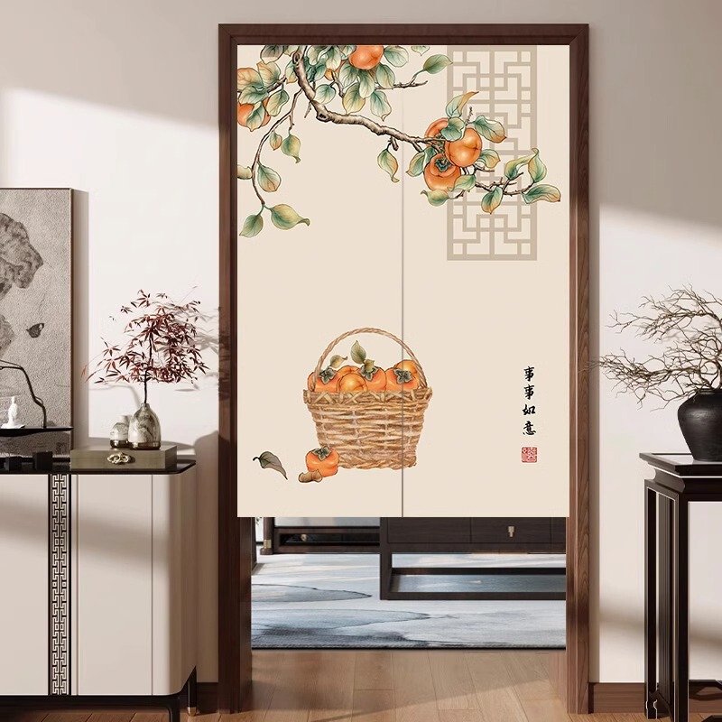 French-Style Door Curtain Partition Curtain for Home Bedroom Kitchen Blocking Curtain Half-Hanging Curtain Bathroom Curtain No-Drill Installation Ins Style