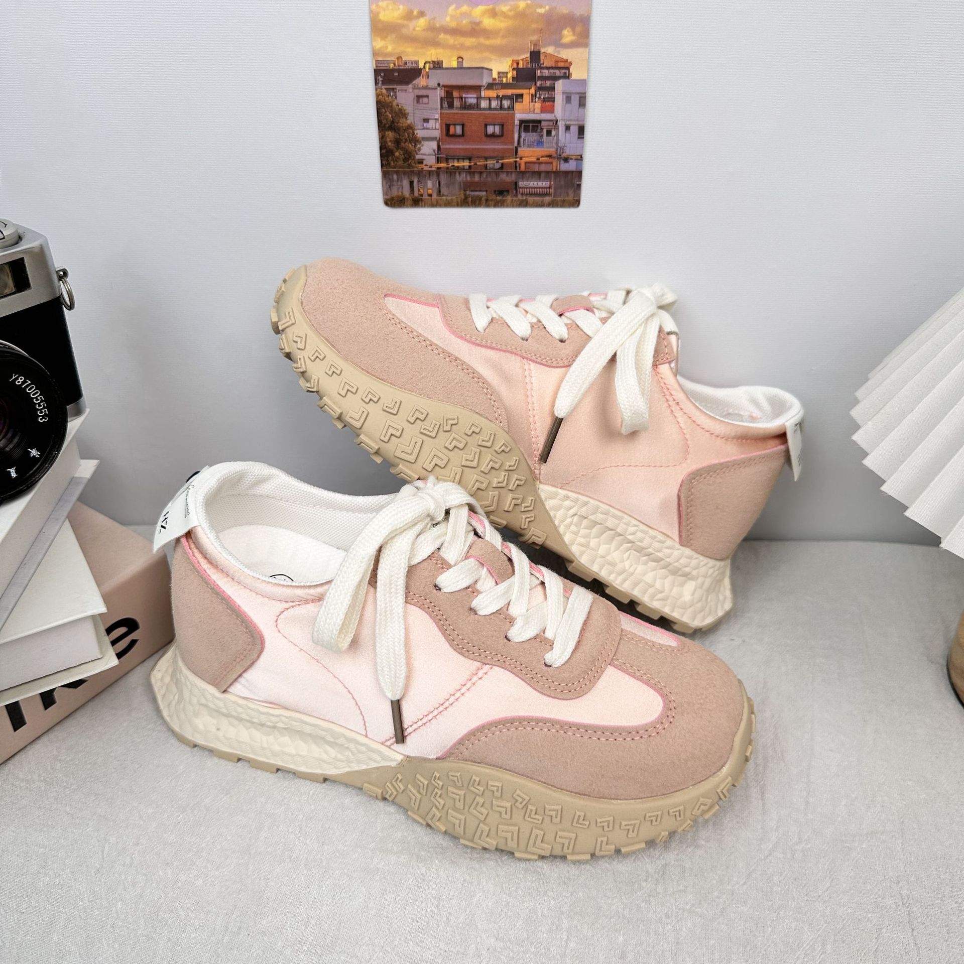 A9913 aumento de suela suave Forrest Gump zapatos de mujer 2025 nuevos zapatos casuales transpirables de suela gruesa de nicho image 8