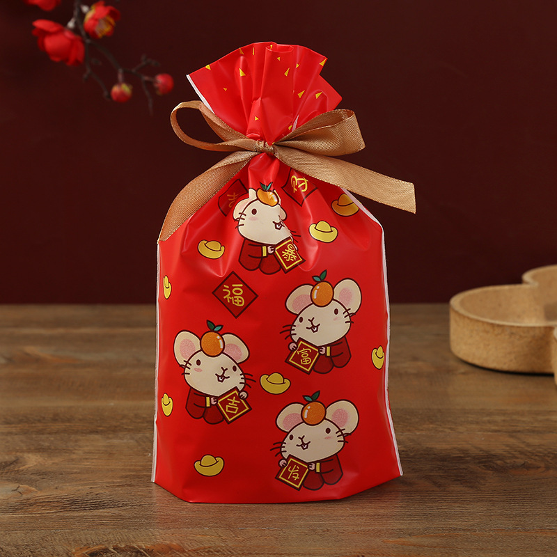 クリスマスプレゼントのお菓子の束口焼き包装袋牛圧延糖雪花ショートニング包装袋キャンディービスケット巾着袋|undefined