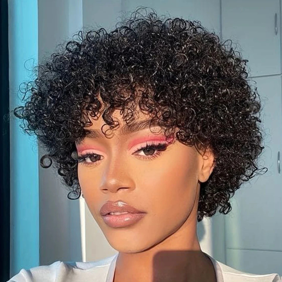 105g Weight Full Head Wigs Wig & Hair Extension Type Wigs Wig Accessories Short Curly Hair Wig Hairstyle Real Hair Hair Material Party, Stage, Street Occasion Women's Gender Casual, Hip-Hop, Simple Style Style Women's Casual Hip-Hop Simple Style Party Stage Street Real Hair Short Curly Hair Wigs 4