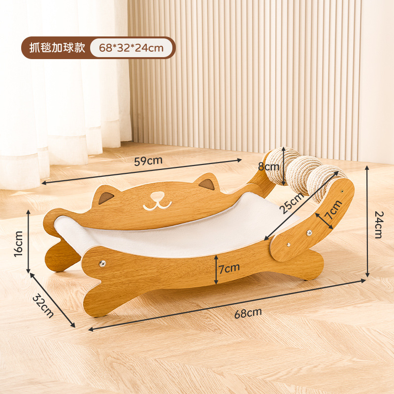 Junta de agarre para gatos de seda, ninja de garras para gatos resistente al desgaste y no descascar, sofá para gatos, garras de molienda, juguete integrado resistente al agarre, almohadilla de descanso