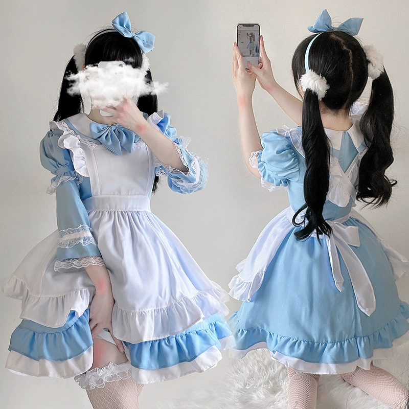 Фуксия маленький костюм принцессы, стиль Lolita, с коротким рукавом