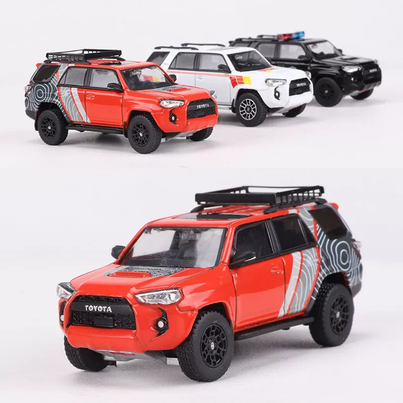 GCD Toyota, внедорожник, реалистичная металлическая модель автомобиля, масштаб 1:64, подарок на день рождения