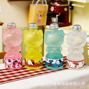 Mini simulation convenience store luminous food toy KT water ice frosted bottle resin diy jewelry accessories pendant