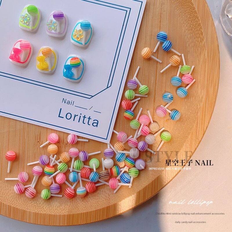 New Nail Art Lollipop Jewelry Internet Celebrant Explosions Colorful Mini Candy 3D Nail Drill Nail Accessories New Nail Art Lollipop Jewelry Internet Celebrant Explosions Colorful Mini Candy 3D Nail Drill Nail Accessories