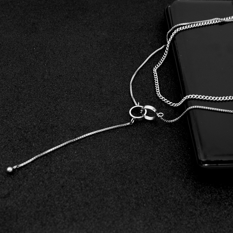 Delicate Two-tone Layered Necklace Set In Gold And Silver Metal_voghion.com