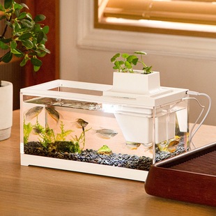 Tropical Fish Tank Small Desktop Fish Tank Guppy Light Fish Shrimp Filter Silent Heating Breeding Household Aquarium