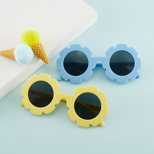 Stylish Tire Flower Children's Sunglasses Baby Sunflower Sunglasses Party Doll Trendy Kid Sunglasses