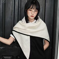 英国风100%羊毛三角围巾女 冬季百搭保暖护颈围脖 外搭办公室空调