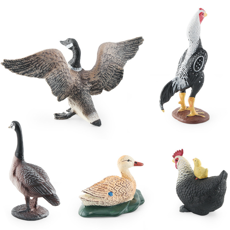 Simulación madre pato pollo gallina pollo Canadá ganso granja aves de corral pollo pato ganso modelo animal decoración exportación