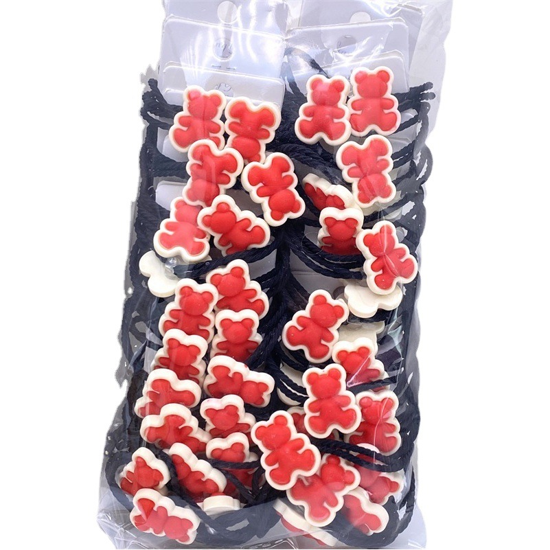 Gran rojo animal pelo banda de las mujeres lazo cinta goma 2 Yuan tienda accesorios para el pelo tienda física venta al por mayor