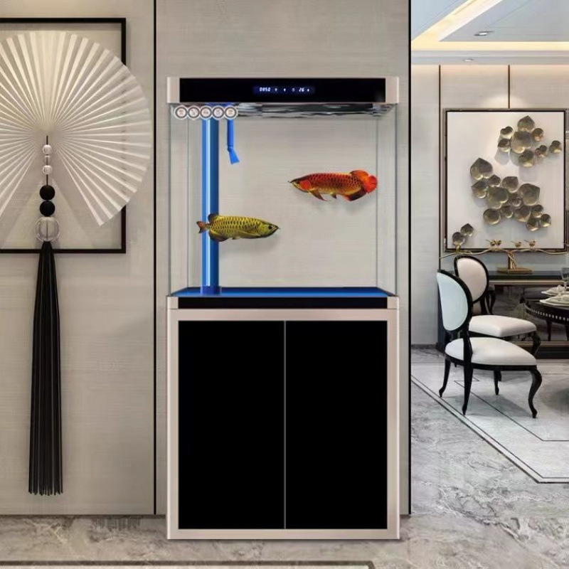 中大型龙鱼缸招财智底过能滤金鱼缸免换水风水生态下滤水族箱地柜