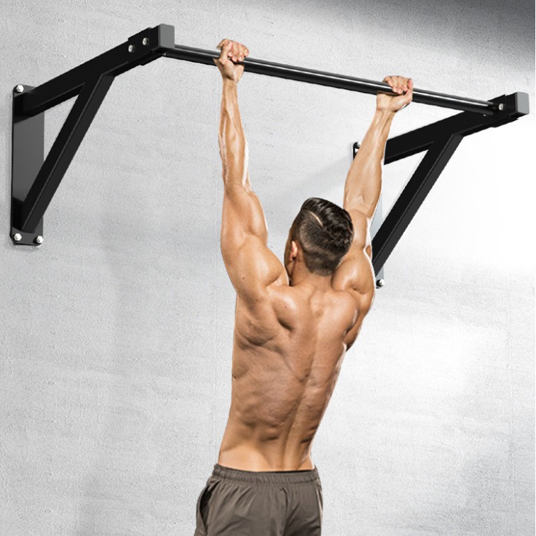 Wall horizontal bar pull-up device wall punching household indoor and outdoor fixed single rod double arm fitness equipment