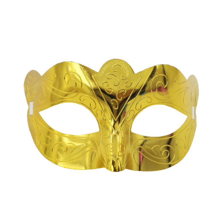 Nuevo carnaval transfronterizo máscara de galvanoplastia de alta gama mascarada accesorios de fiesta máscara retro máscara reflectante