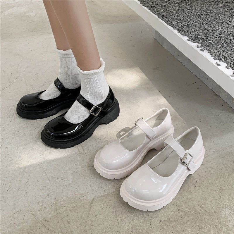 Japanese universal Mary Jane shoes platform for students