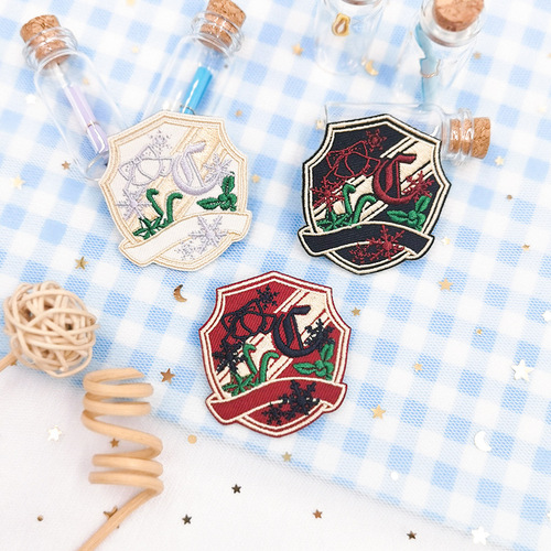 Zhinuo computer embroidery jk uniform embroidery badge cloth patch college style dk school badge brooch clothing decoration accessories trendy