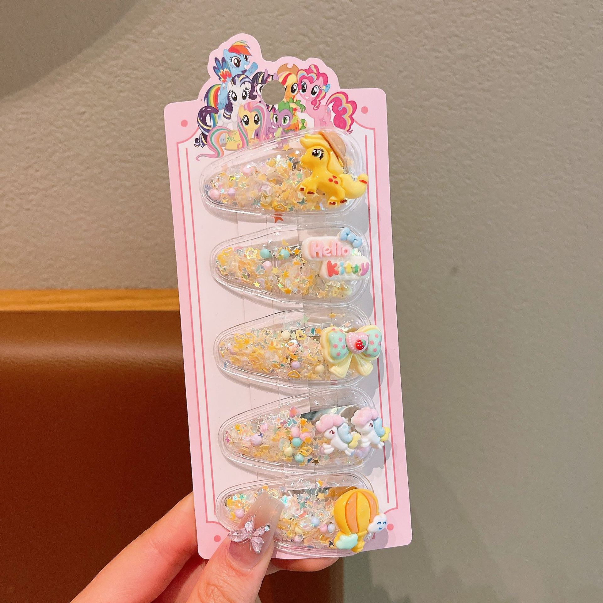 Niños de dibujos animados pony lindos pinzas de cabello niñas paoli pinzas de cabello niñas pinzas de cabello rotas para estudiantes set de pinzas de cabello BB