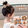 Children's hair rope with bow, ponytail, flowered, no hair damage