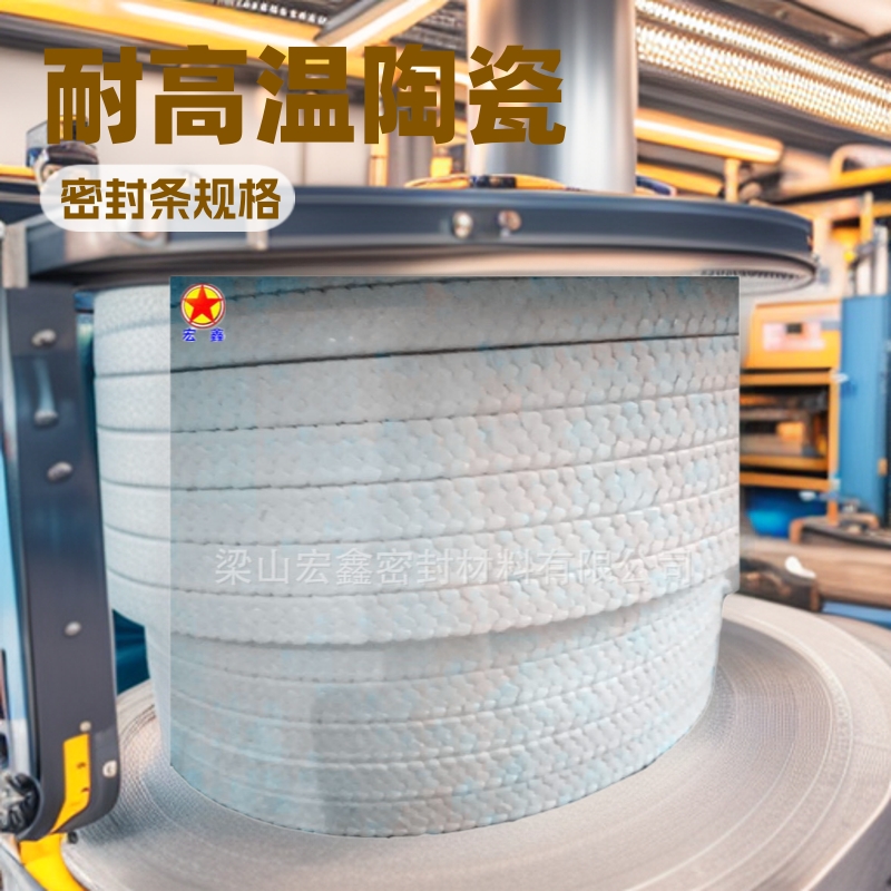 耐火陶瓷纤维圆编绳耐高温炉门密封条陶瓷纤维盘根规格齐全防火带