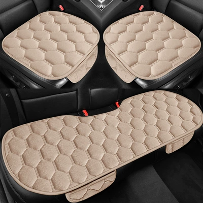Seat cushion, seat cover | Universal Seat Cushion Cross-Border E-Commerce Hot-Selling - beige-small-three-pieces