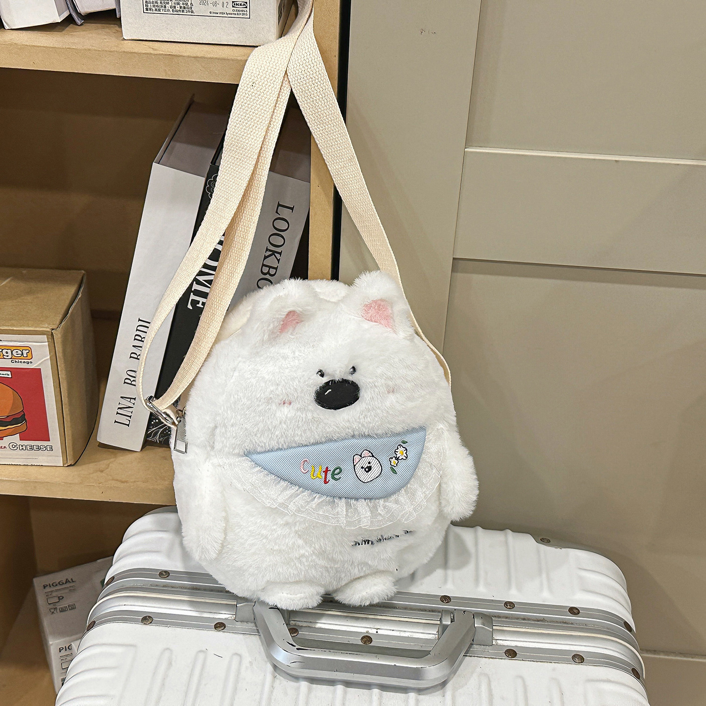 Cartoon perros niños y niñas bolsas de hombro lindas peludas bebés 2026 nuevas bolsas para niños transfronterizas