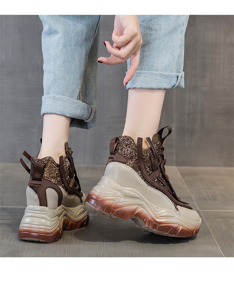 Giày sneaker nữ đế dày độn gót ẩn đính sequin xuân 2026 — M2269-1 Màu cà phê lót nhung, M2269-1 màu đen lót nhung, M2269-1 xanh lục lót nhung, M2269 màu tím một lớp bên trong chi tiết 29
